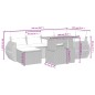 vidaXL Set de comedor de jardín 7 pzas y cojines ratán sintético negro vidaXL Set de comedor de jardín 7 pzas y cojines ratán sintético negro