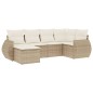 vidaXL Juego de sofás jardín con cojines 6 pzas ratán sintético beige vidaXL Juego de sofás jardín con cojines 6 pzas ratán sintético beige