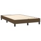 vidaXL Cama box spring con colchón y LED tela marrón oscuro 120x200 cm vidaXL Cama box spring con colchón y LED tela marrón oscuro 120x200 cm