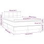 vidaXL Cama box spring con colchón y LED tela marrón oscuro 120x200 cm vidaXL Cama box spring con colchón y LED tela marrón oscuro 120x200 cm