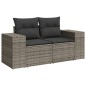 vidaXL Set de muebles de jardín 9 pzas y cojines ratán sintético gris vidaXL Set de muebles de jardín 9 pzas y cojines ratán sintético gris