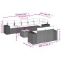 vidaXL Set de muebles de jardín 9 pzas y cojines ratán sintético gris vidaXL Set de muebles de jardín 9 pzas y cojines ratán sintético gris