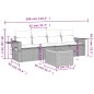 vidaXL Juego de sofás jardín con cojines 5 pzas ratán sintético gris vidaXL Juego de sofás jardín con cojines 5 pzas ratán sintético gris