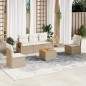 vidaXL Juego de sofás jardín con cojines 6 pzas ratán sintético beige vidaXL Juego de sofás jardín con cojines 6 pzas ratán sintético beige