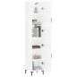 vidaXL Aparador alto madera contrachapada blanco brillo 34,5x34x180 cm vidaXL Aparador alto madera contrachapada blanco brillo 34,5x34x180 cm