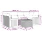vidaXL Set de comedor de jardín 7 pzas y cojines ratán sintético negro vidaXL Set de comedor de jardín 7 pzas y cojines ratán sintético negro