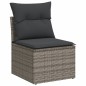 vidaXL Set de sofás de jardín 4 pzas y cojines ratán sintético gris vidaXL Set de sofás de jardín 4 pzas y cojines ratán sintético gris