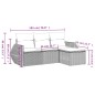 vidaXL Set de sofás de jardín 4 pzas y cojines ratán sintético gris vidaXL Set de sofás de jardín 4 pzas y cojines ratán sintético gris