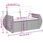 vidaXL Set de sofás de jardín 4 pzas y cojines ratán sintético gris vidaXL Set de sofás de jardín 4 pzas y cojines ratán sintético gris