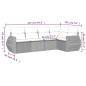 vidaXL Set de muebles de jardín 5 pzas y cojines ratán sintético negro vidaXL Set de muebles de jardín 5 pzas y cojines ratán sintético negro