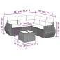 vidaXL Set de muebles de jardín 6 pzas y cojines ratán sintético gris vidaXL Set de muebles de jardín 6 pzas y cojines ratán sintético gris