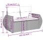 vidaXL Set de muebles de jardín 6 pzas y cojines ratán sintético gris vidaXL Set de muebles de jardín 6 pzas y cojines ratán sintético gris
