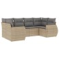 vidaXL Juego de sofás jardín con cojines 6 pzas ratán sintético beige vidaXL Juego de sofás jardín con cojines 6 pzas ratán sintético beige
