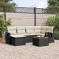 vidaXL Set de comedor de jardín 7 pzas y cojines ratán sintético negro vidaXL Set de comedor de jardín 7 pzas y cojines ratán sintético negro