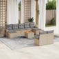 vidaXL Juego de sofás jardín con cojines beige 10 pzas ratán sintético vidaXL Juego de sofás jardín con cojines beige 10 pzas ratán sintético