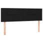vidaXL Cama box spring colchón y luces LED tela negro 140x200 cm vidaXL Cama box spring colchón y luces LED tela negro 140x200 cm