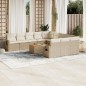 vidaXL Set de sofás de jardín 12 pzas y cojines ratán sintético marrón vidaXL Set de sofás de jardín 12 pzas y cojines ratán sintético marrón