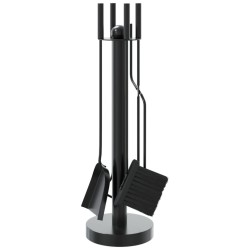 vidaXL Set de herramientas para chimenea 5 piezas acero 18x56 cm