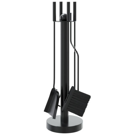 vidaXL Set de herramientas para chimenea 5 piezas acero 18x56 cm