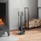vidaXL Set de herramientas para chimenea 4 piezas acero 22x59 cm vidaXL Set de herramientas para chimenea 4 piezas acero 22x59 cm