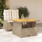 vidaXL Set comedor de jardín 2 pzas con cojines ratán sintético beige vidaXL Set comedor de jardín 2 pzas con cojines ratán sintético beige