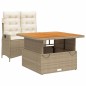 vidaXL Set comedor de jardín 2 pzas con cojines ratán sintético beige vidaXL Set comedor de jardín 2 pzas con cojines ratán sintético beige