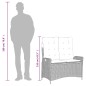 vidaXL Set comedor de jardín 2 pzas con cojines ratán sintético beige vidaXL Set comedor de jardín 2 pzas con cojines ratán sintético beige