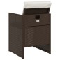 vidaXL Set comedor de jardín 5 piezas y cojines ratán sintético marrón vidaXL Set comedor de jardín 5 piezas y cojines ratán sintético marrón