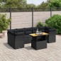 vidaXL Set de sofás de jardín 8 piezas y cojines ratán sintético negro vidaXL Set de sofás de jardín 8 piezas y cojines ratán sintético negro