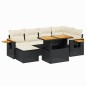 vidaXL Set de sofás de jardín 8 piezas y cojines ratán sintético negro vidaXL Set de sofás de jardín 8 piezas y cojines ratán sintético negro