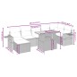 vidaXL Set de sofás de jardín 8 piezas y cojines ratán sintético negro vidaXL Set de sofás de jardín 8 piezas y cojines ratán sintético negro