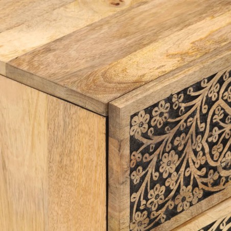 vidaXL Mesitas de noche 2 uds madera maciza de mango 40x33x46 cm  