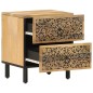 vidaXL Mesitas de noche 2 uds madera maciza de mango 40x33x46 cm vidaXL Mesitas de noche 2 uds madera maciza de mango 40x33x46 cm
