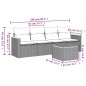 vidaXL Set de muebles de jardín 5 pzas y cojines ratán sintético negro vidaXL Set de muebles de jardín 5 pzas y cojines ratán sintético negro