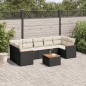 vidaXL Set de sofás de jardín 8 piezas y cojines ratán sintético negro vidaXL Set de sofás de jardín 8 piezas y cojines ratán sintético negro