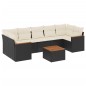 vidaXL Set de sofás de jardín 8 piezas y cojines ratán sintético negro vidaXL Set de sofás de jardín 8 piezas y cojines ratán sintético negro