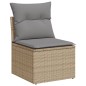 vidaXL Juego de sofás jardín con cojines beige mezcla 9 pzas ratán PE vidaXL Juego de sofás jardín con cojines beige mezcla 9 pzas ratán PE