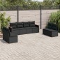 vidaXL Set de sofás de jardín 8 piezas y cojines ratán sintético negro vidaXL Set de sofás de jardín 8 piezas y cojines ratán sintético negro
