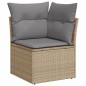 vidaXL Juego de sofás jardín con cojines beige mezcla 5 pzas ratán PE vidaXL Juego de sofás jardín con cojines beige mezcla 5 pzas ratán PE