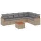 vidaXL Juego de sofás jardín con cojines beige mezcla 8 pzas ratán PE vidaXL Juego de sofás jardín con cojines beige mezcla 8 pzas ratán PE