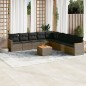 vidaXL Set de sofás de jardín 10 pzas con cojines ratán sintético gris vidaXL Set de sofás de jardín 10 pzas con cojines ratán sintético gris