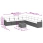 vidaXL Set de sofás de jardín 10 pzas con cojines ratán sintético gris vidaXL Set de sofás de jardín 10 pzas con cojines ratán sintético gris
