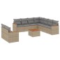 vidaXL Juego de sofás jardín con cojines beige 10 pzas ratán sintético vidaXL Juego de sofás jardín con cojines beige 10 pzas ratán sintético