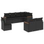 vidaXL Set de sofás de jardín 8 piezas y cojines ratán sintético negro vidaXL Set de sofás de jardín 8 piezas y cojines ratán sintético negro