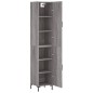 vidaXL Aparador alto madera contrachapada gris Sonoma 34,5x34x180 cm vidaXL Aparador alto madera contrachapada gris Sonoma 34,5x34x180 cm