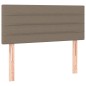 vidaXL Cama box spring colchón y luces LED tela gris taupe 90x200 cm vidaXL Cama box spring colchón y luces LED tela gris taupe 90x200 cm