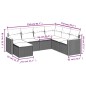 vidaXL Set de sofás de jardín 7 piezas con cojines ratán PE gris vidaXL Set de sofás de jardín 7 piezas con cojines ratán PE gris