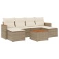 vidaXL Set sofás de jardín 7 piezas y cojines ratán sintético beige vidaXL Set sofás de jardín 7 piezas y cojines ratán sintético beige