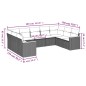 vidaXL Set de sofás de jardín 8 piezas y cojines ratán sintético negro vidaXL Set de sofás de jardín 8 piezas y cojines ratán sintético negro