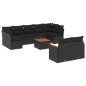 vidaXL Set de sofás de jardín 10 pzas cojines ratán sintético negro vidaXL Set de sofás de jardín 10 pzas cojines ratán sintético negro